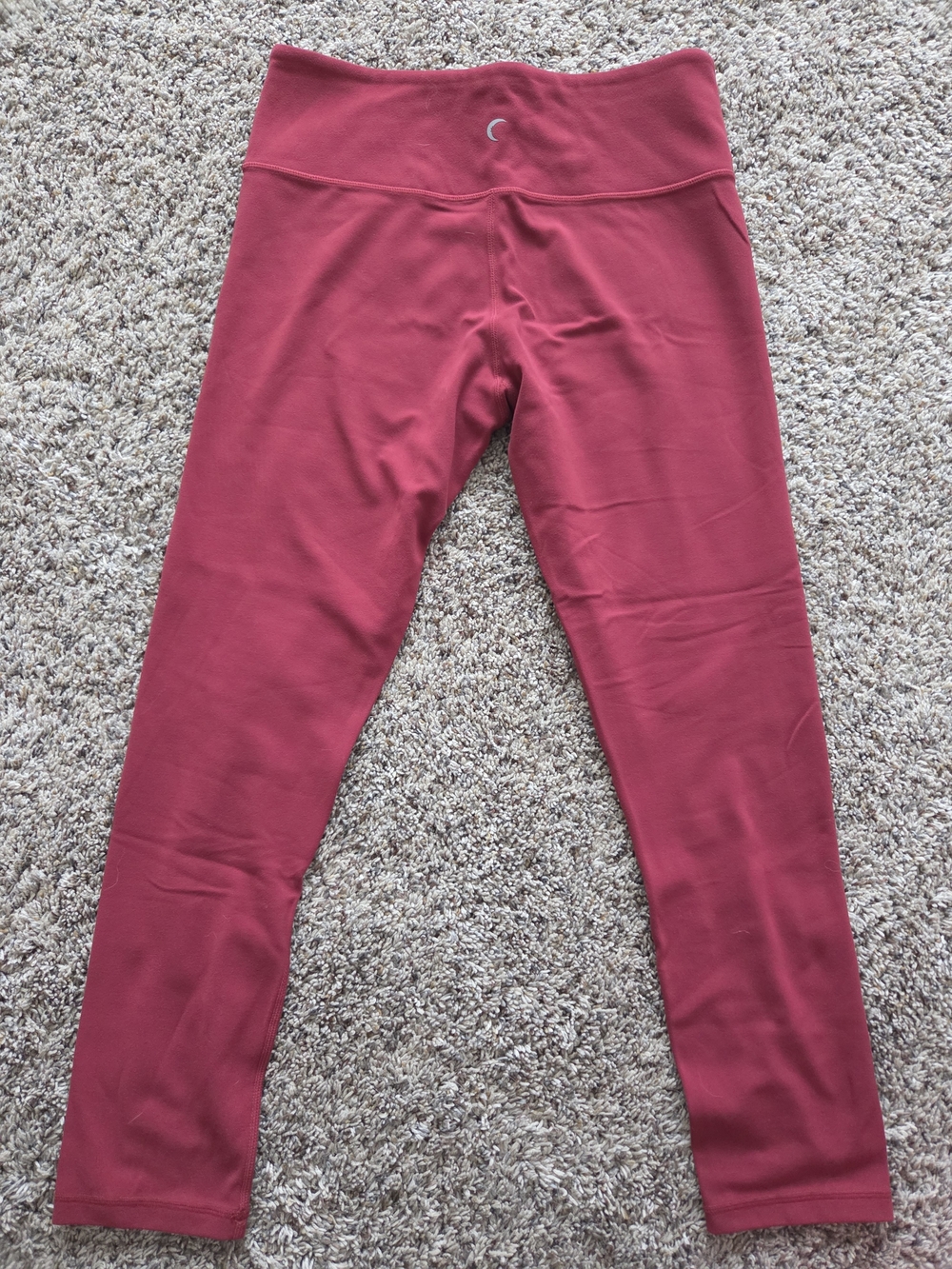 Zyia Womens High-Waist Red Leggings